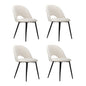 4Pcs/6Pcs Dining Chairs Accent Chair Armchair Sherpa White