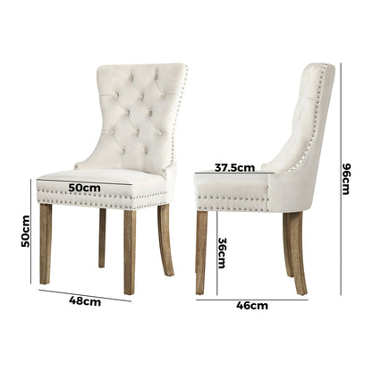 Modern Grey Wooden Frame Dining Chairs with Tufted Upholstery