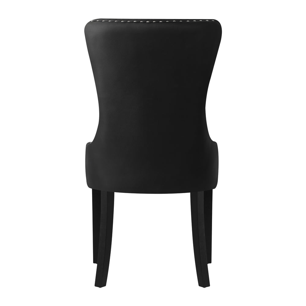 Modern Grey Wooden Frame Dining Chairs with Tufted Upholstery