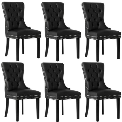 Dining Chairs French Provincial Tufted PU Leather/Velvet