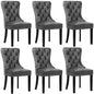 Dining Chairs French Provincial Tufted PU Leather/Velvet
