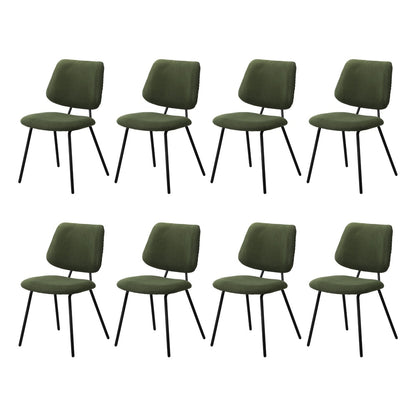 8x Dining Chair Vintage Retro Polyester Padded Dark Grey