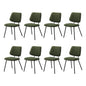 8x Dining Chair Vintage Retro Polyester Padded Dark Grey