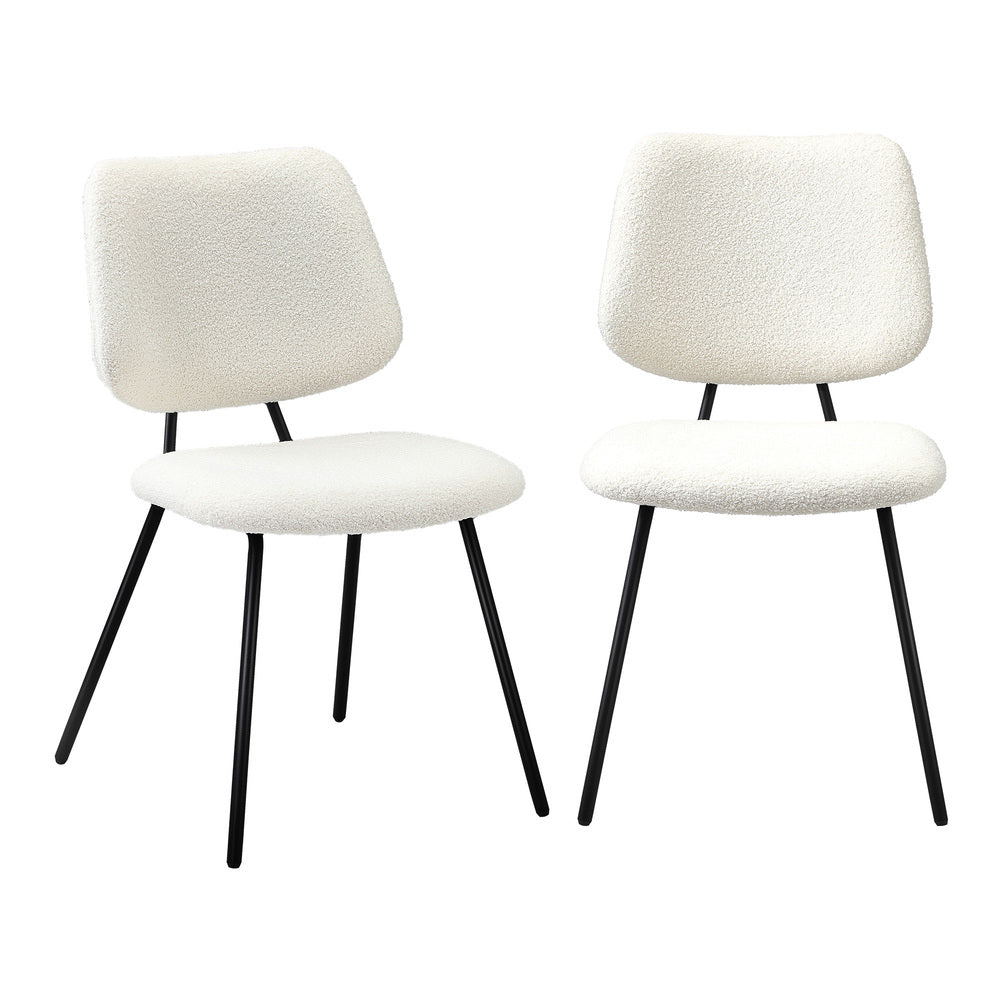 2x Dining Chair Vintage Retro Polyester Dark Grey