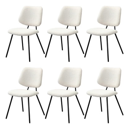 6x Dining Chair Vintage Retro Polyester Padded Dark Grey