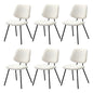 6x Dining Chair Vintage Retro Polyester Padded Dark Grey