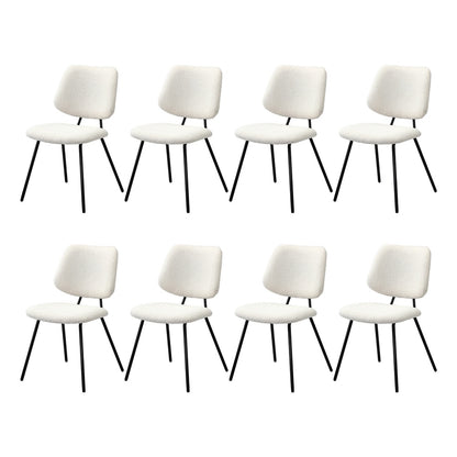 8x Dining Chair Vintage Retro Polyester Padded Dark Grey