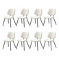 8x Dining Chair Vintage Retro Polyester Padded Dark Grey