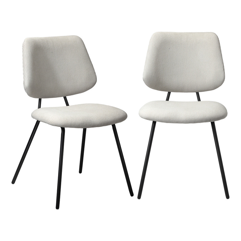 2x Dining Chair Vintage Retro Polyester Dark Grey