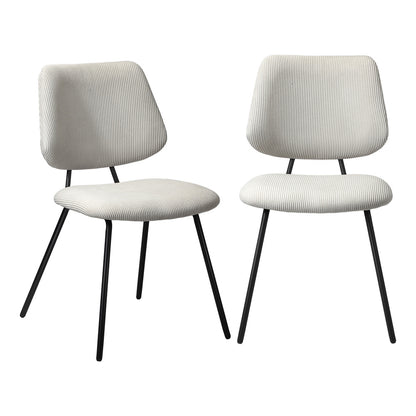 2x Dining Chair Vintage Retro Polyester Dark Grey