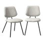 2x Dining Chair Vintage Retro Polyester Dark Grey