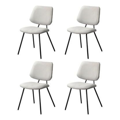 4x Dining Chair Vintage Retro Polyester Padded Dark Grey