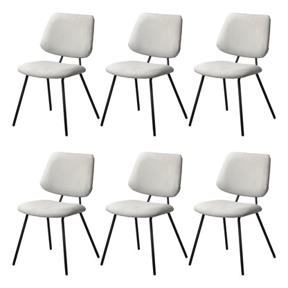 6x Dining Chair Vintage Retro Polyester Padded Dark Grey