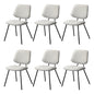 6x Dining Chair Vintage Retro Polyester Padded Dark Grey