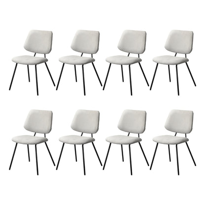 8x Dining Chair Vintage Retro Polyester Padded Dark Grey