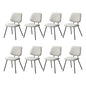 8x Dining Chair Vintage Retro Polyester Padded Dark Grey