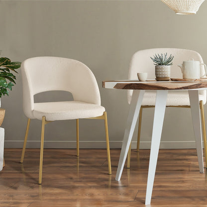 8x Dining Chair Tub Armchairs Sherpa