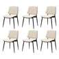 2x Dining Chairs PU Leather Wood Frame Metal Legs White