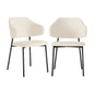 6x/2x Dining Chairs Tub Sherpa White&Black