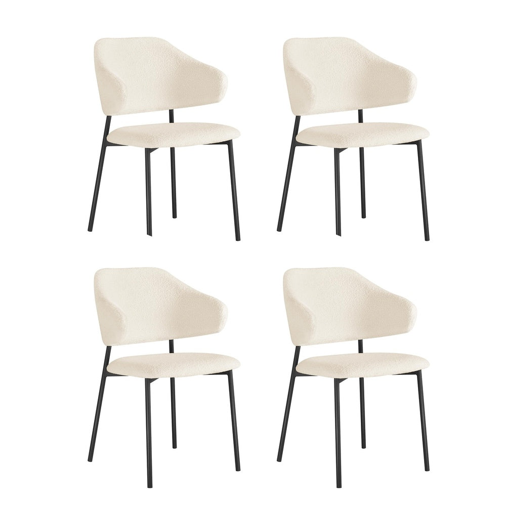 4x Dining Chairs Tub Fabric Grey&Black