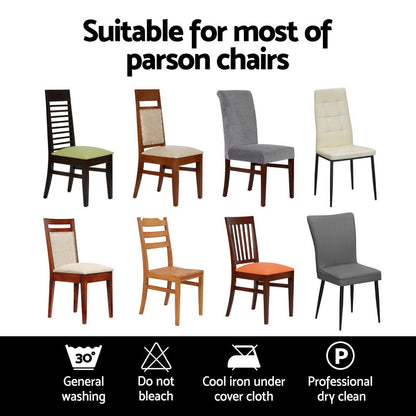 Dining Chair Covers 4x Slipcovers Stretch Banquet Wedding Black