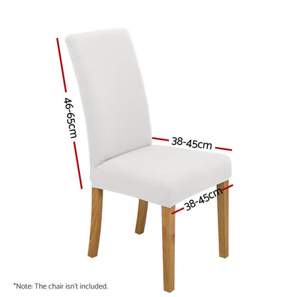 Dining Chair Covers 4x Slipcovers Stretch Banquet Wedding Black
