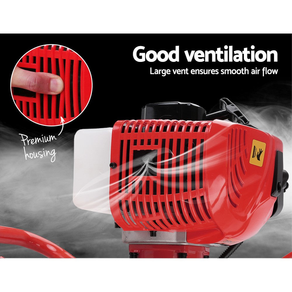 66Cc Post Hole Digger Motor Only Petrol Engine Red