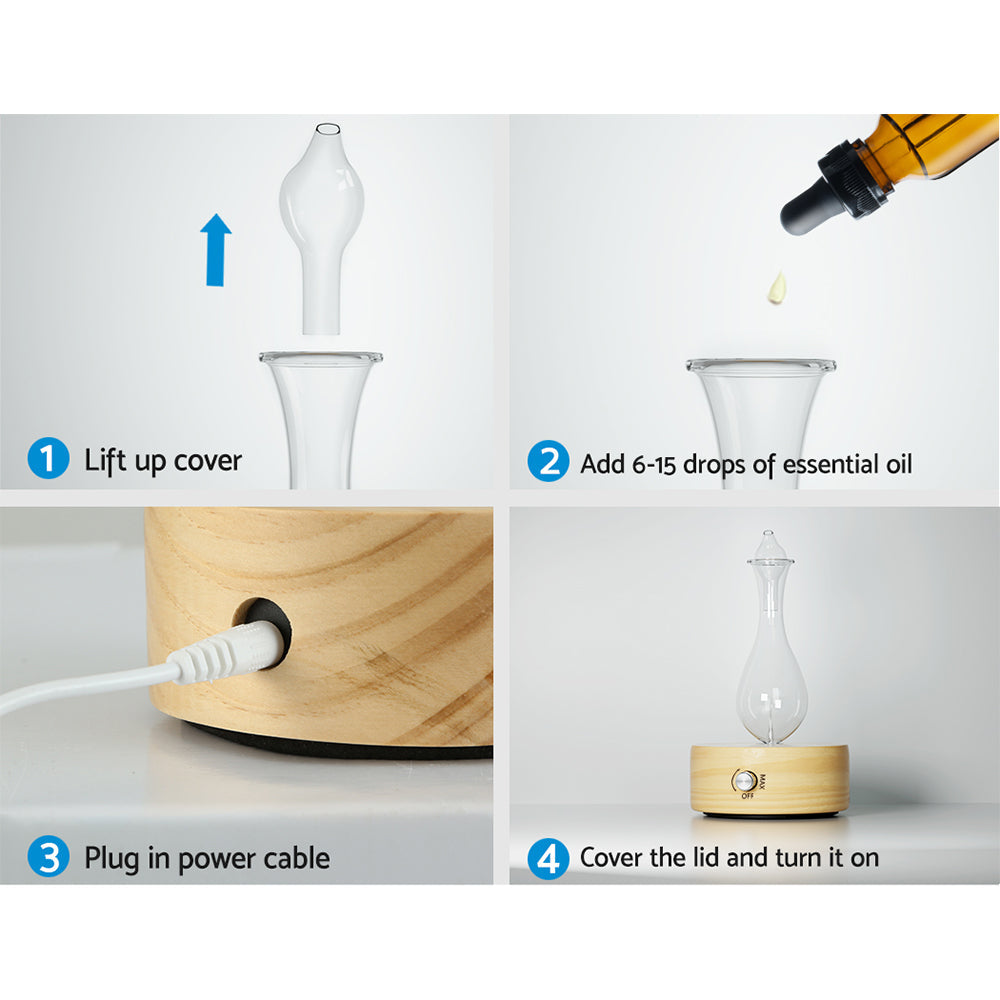 Waterless Aromatherapy Aroma Diffuser Pure Essential Oil Ultrasonic