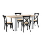 Extendable Dining Table with 4/6PCS Chairs Crossback