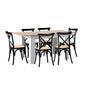 Extendable Dining Table with 4/6PCS Chairs Crossback