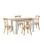 Extendable Dining Table with 4/6PCS Chairs Crossback