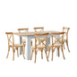 Extendable Dining Table with 4/6PCS Chairs Crossback