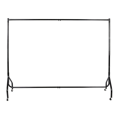 2X Clothes Rack Airer Coat Stand 6FT Rail Wheels