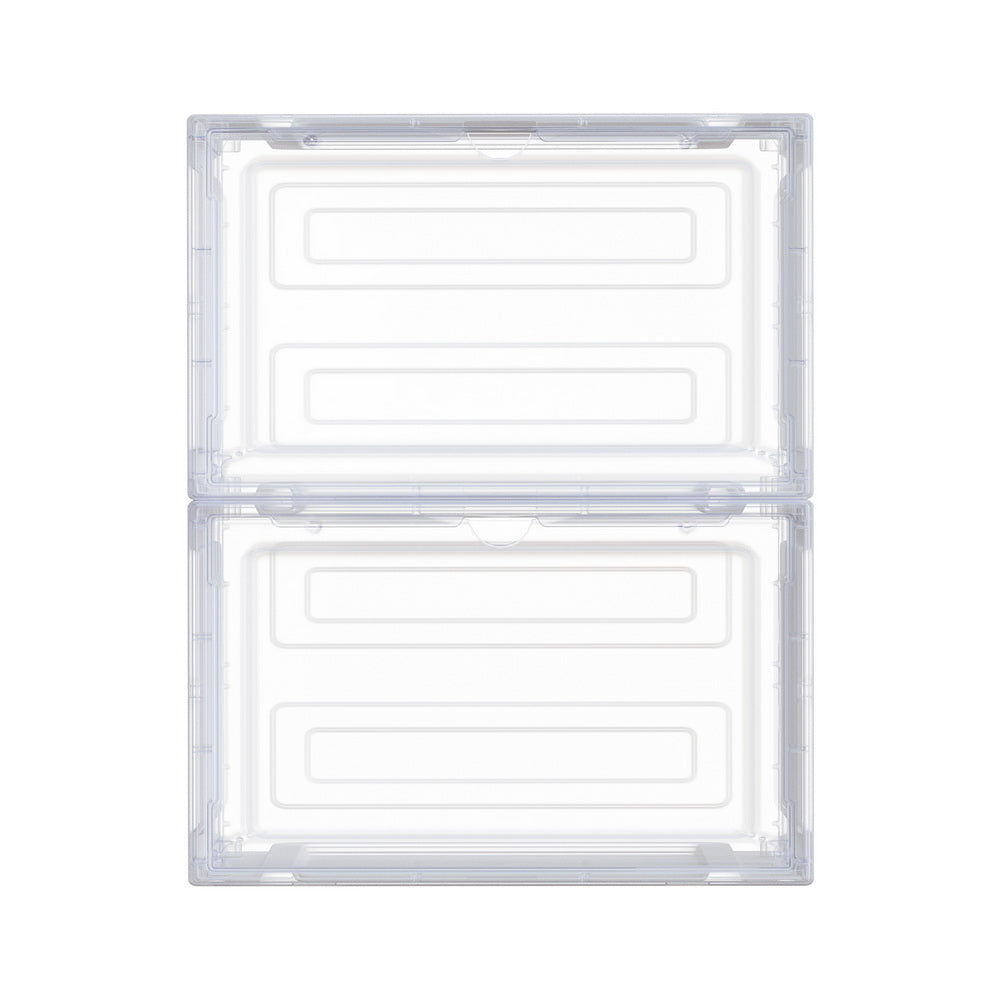 Shoe Box Rack DIY Set of 2 Stackable Magnetic Door