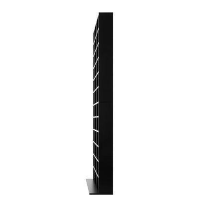Wooden Display Shelf for CDs and DVDs - Black Bookcase Bookshelf