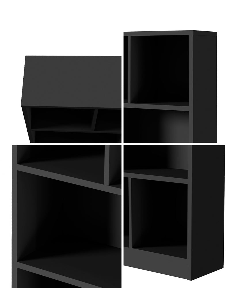 Bookshelf Display Shelves Storage Organizer Black/White/Natural