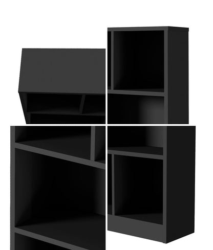 Bookshelf Display Shelves Storage Organizer Black/White/Natural