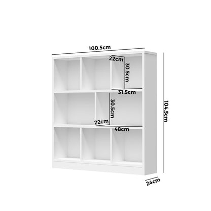 Bookshelf Display Shelves Storage Organizer Black/White/Natural