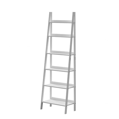 Corner Ladder Shelf 6-Tier Display Rack Black