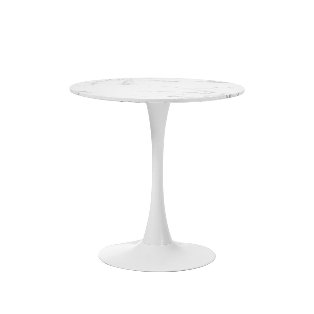 60cm Dining Table Marble Tulip Shape White&Black