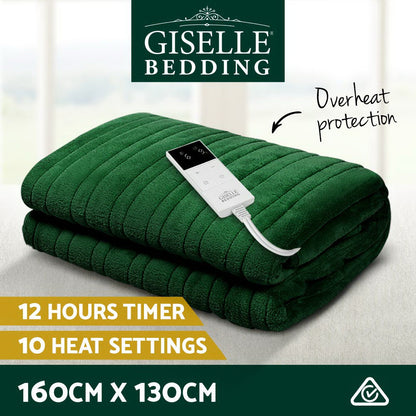 Electric Throw Rug Heated Blanket Washable Snuggle Flannel Winter