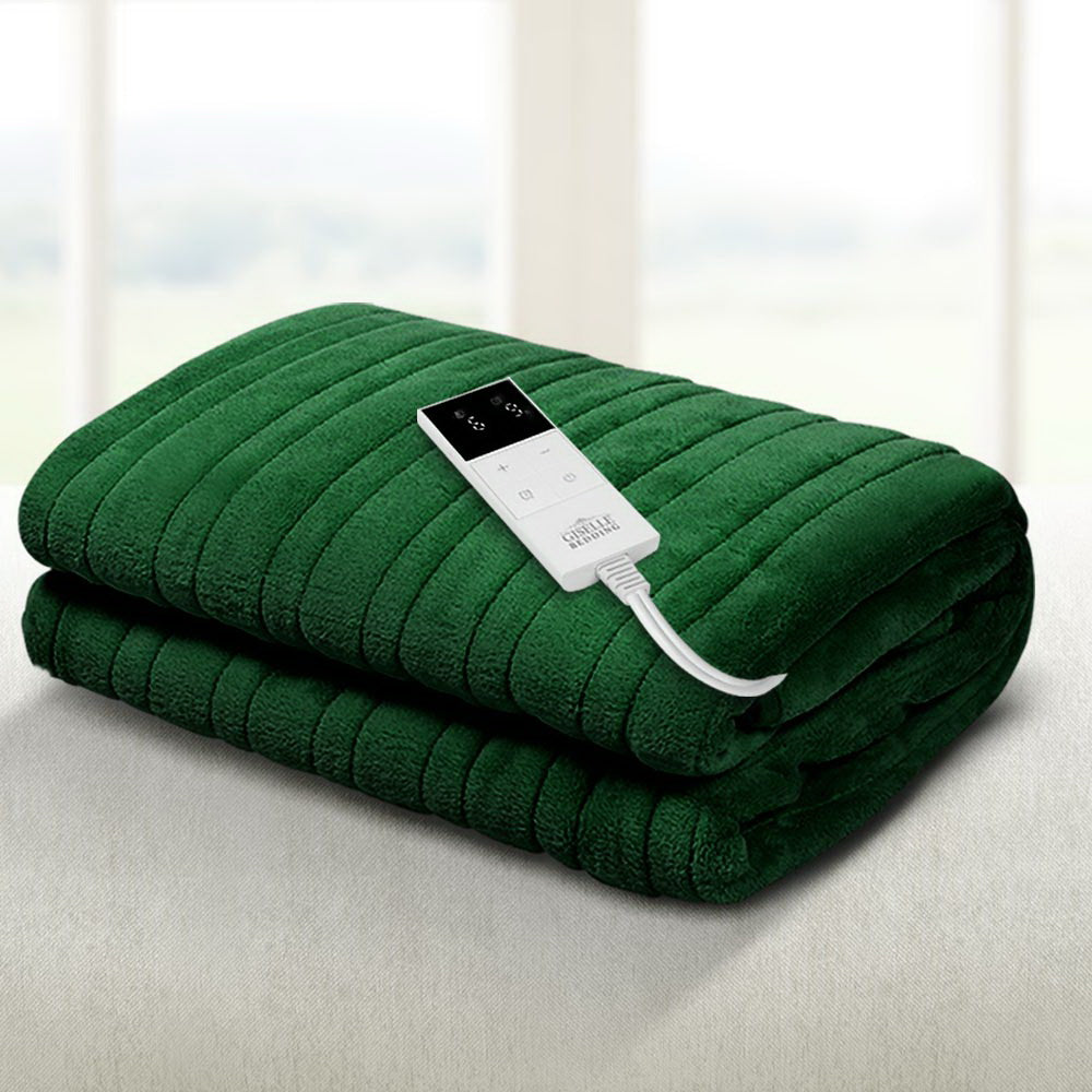 Electric Throw Rug Heated Blanket Washable Snuggle Flannel Winter
