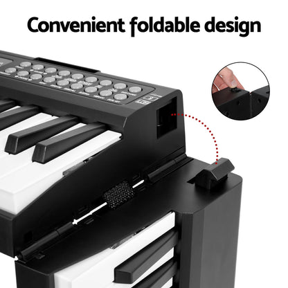 61 Keys Foldable Electronic Piano Keyboard Digital Electric w/ Carry Bag