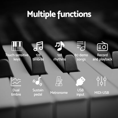 88 Keys Foldable Electronic Piano Keyboard Digital Electric w/ Carry Bag
