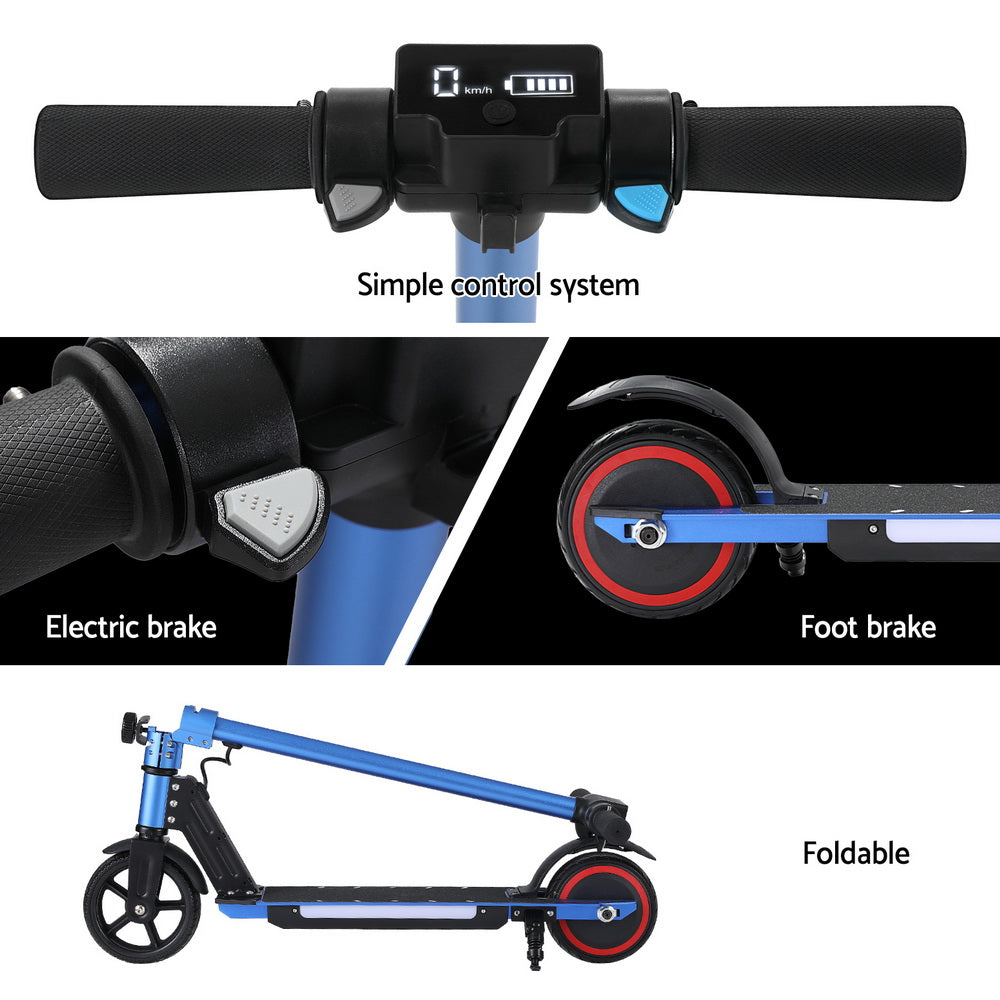 Electric Scooter for Kids Black/Blue