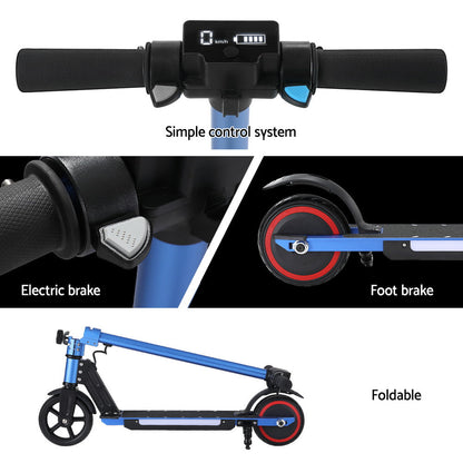 Electric Scooter for Kids Black/Blue
