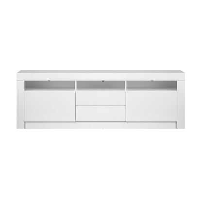 Modern and Stylish White Entertainment Unit Stand with RGB LED - 180CM