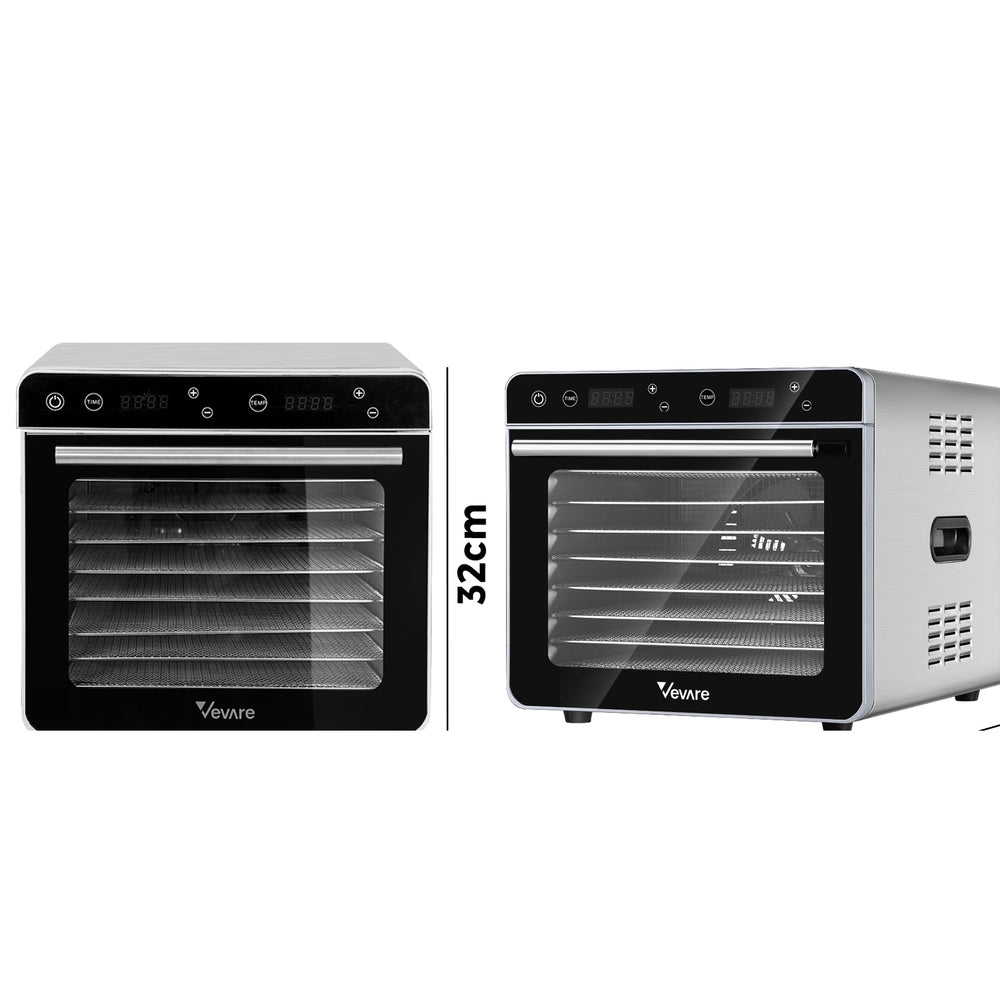Vevare Food Dehydrators Stainless Steel Jerky Dehydrator Fruit Dryer  8 Trays