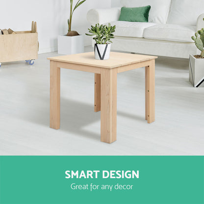 Wooden Coffee Side Table - Outdoor Camping Natural