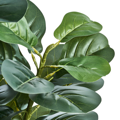 2x Artificial Fiddle Leaf Fig Trees Lifelike Potted Plants 180cm & 150cmGreen